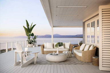 316 Stainless Electric Radiant Heaters at Beach House Patio